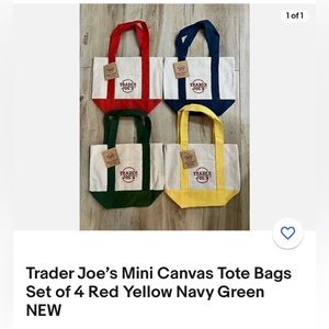Trader Joe’s Set of 4 Canvas Mini Totes